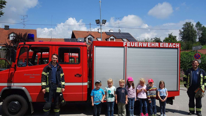 Read more about the article Vorschulkinder zu Besuch bei der Feuerwehr Eibach